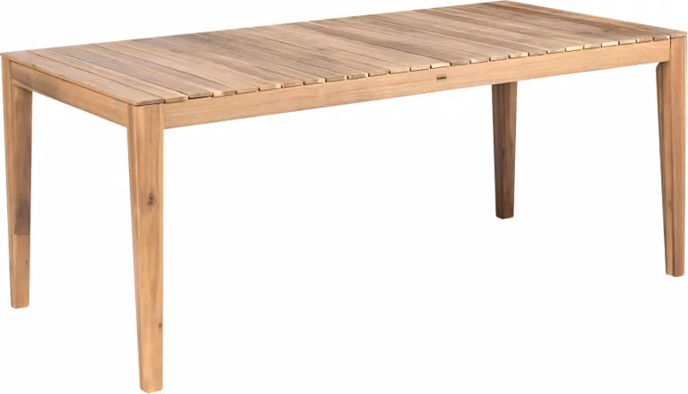 BELIANI Stół jadalniany ogrodowy jasnobrązowy certyfikowane drewno akacjowe 180 x 90 cm klasyczny design odporne na promienie UV na taras ogród