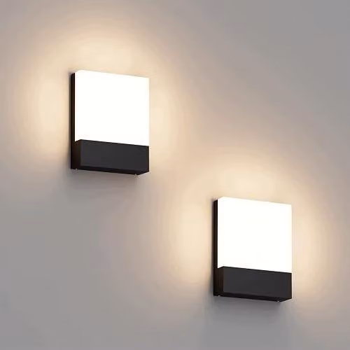 Kinkiety ścienne LED 24W aluminiowe wodoszczelne IP65 nowoczesne zestaw 2