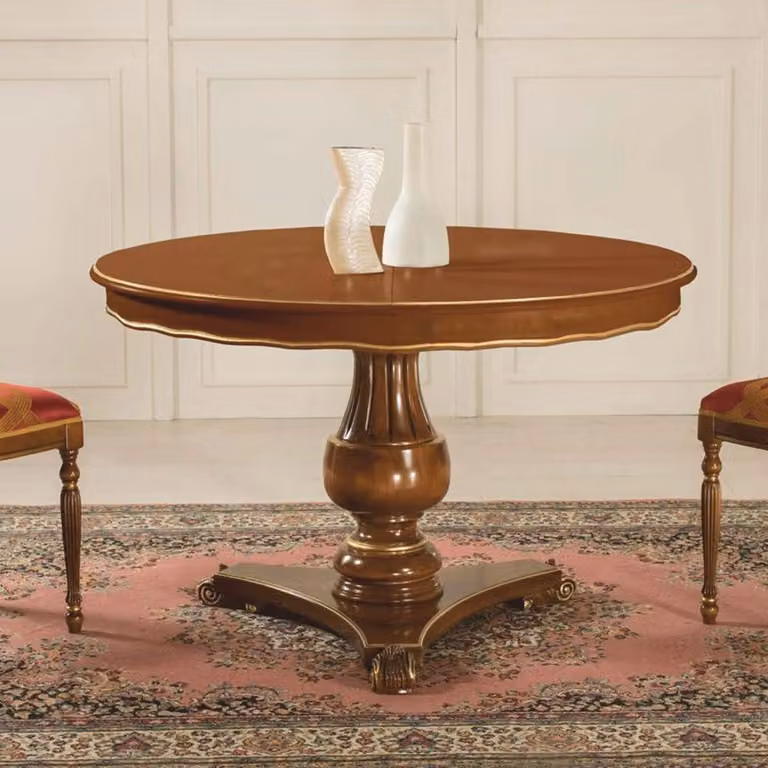 Casa Padrino stół w stylu barokowym brązowy/złoty 120-160 cm - Meble w stylu barokowym - Wyprodukowano we Włoszech