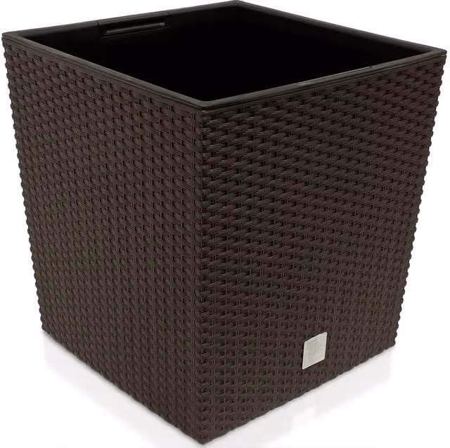 Doniczka Rato Low Umbra Deuba w kolorze antracytowo-brązowym, W x S x G: 33 x 32 x 32 cm