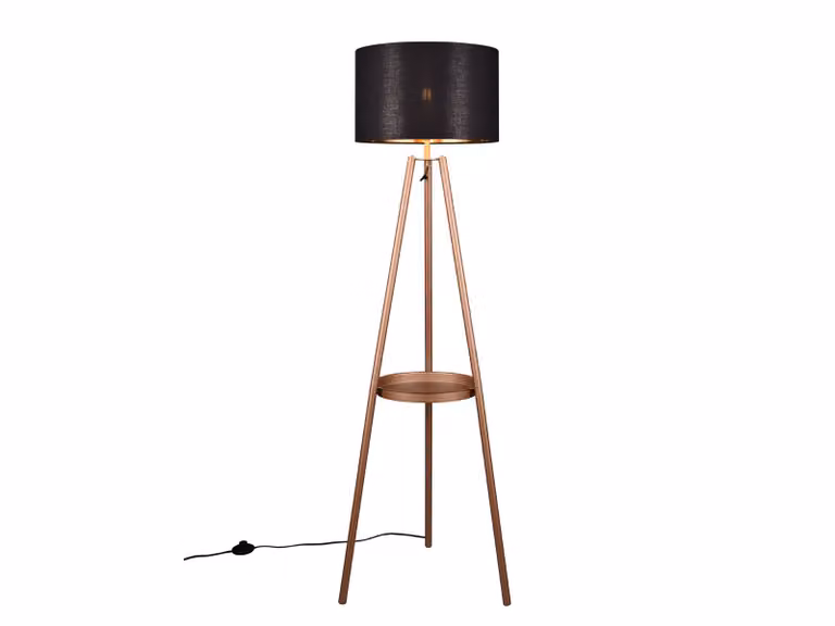Lampa podłogowa czarne złoto