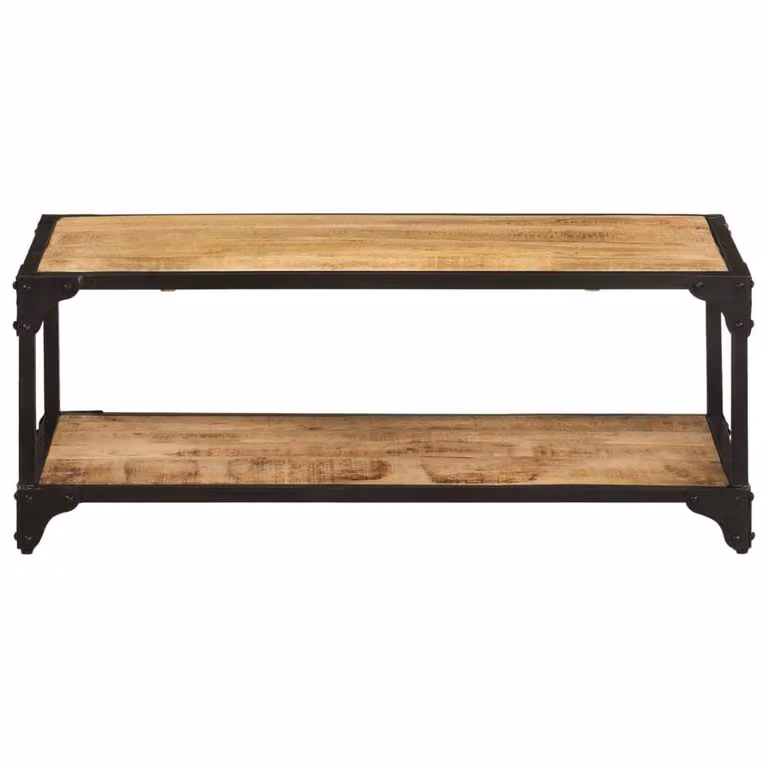 vidaXL Stolik kawowy 90x45x35 cm Surowe lite drewno mango