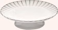 Ceramiczna miska do sałatek Serax Inku weiss w kolorze białym z niebieskimi i brązowymi paskami