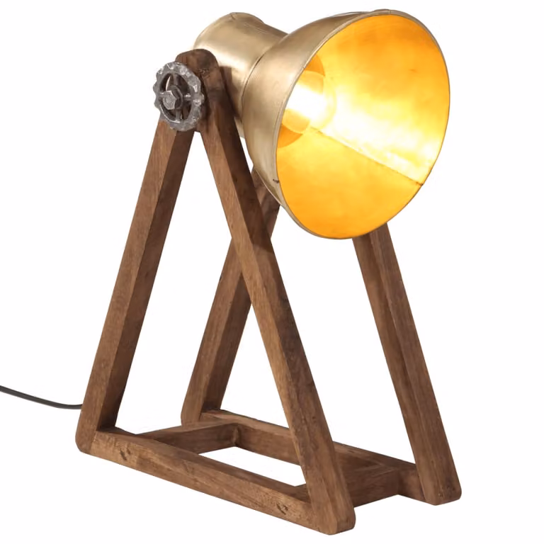 Lampa stołowa, 25 W, antyczny mosiądz, 30x17x40 cm, E27