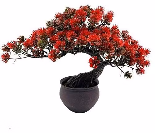 Sztuczne drzewko bonsai japońskie zen 33 cm na biurko prezent