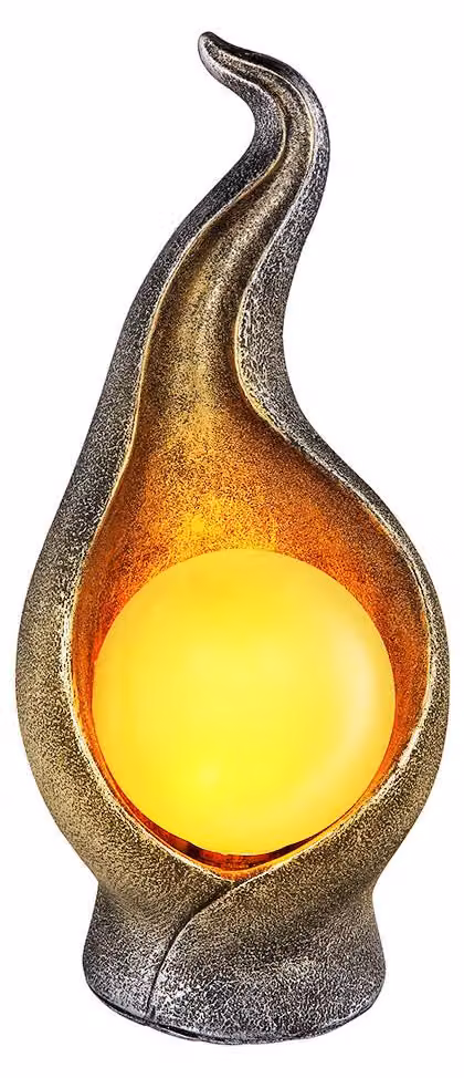 Oświetlenie ogrodowe LED, srebrne, złote, kula świetlna, wysokość 26,5 cm