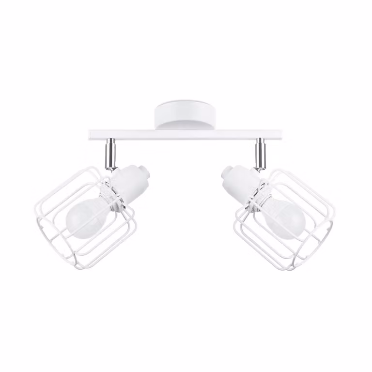 Lampa sufitowa BELLUCI biała chromowana 2xE14x40W metal wym:19x27x17cm IP20 Sollux Lighting