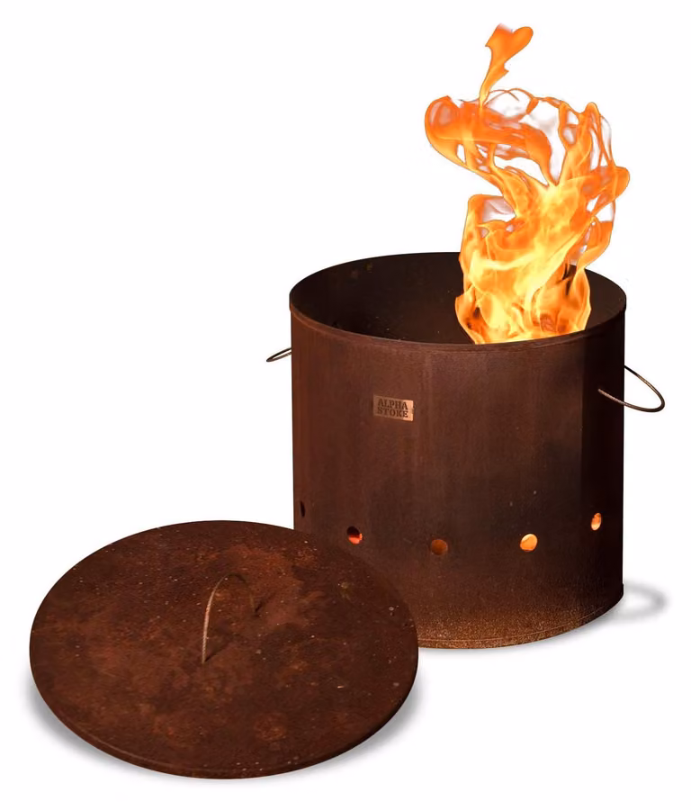 Ognisko okrągłe - średnica 50 cm, stal Corten - waga 14 kg - do użytku na zewnątrz