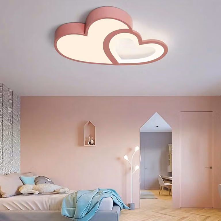 55cm lampa sufitowa lampa sufitowa żyrandol różowa lampa wisząca w kształcie serca lampa wisząca lampa wisząca pokój dziecięcy sypialnia