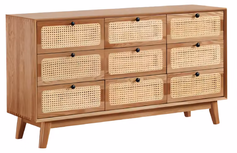 Brązowa, ekskluzywna komoda do salonu – eleganckie schowki – meble drewniane