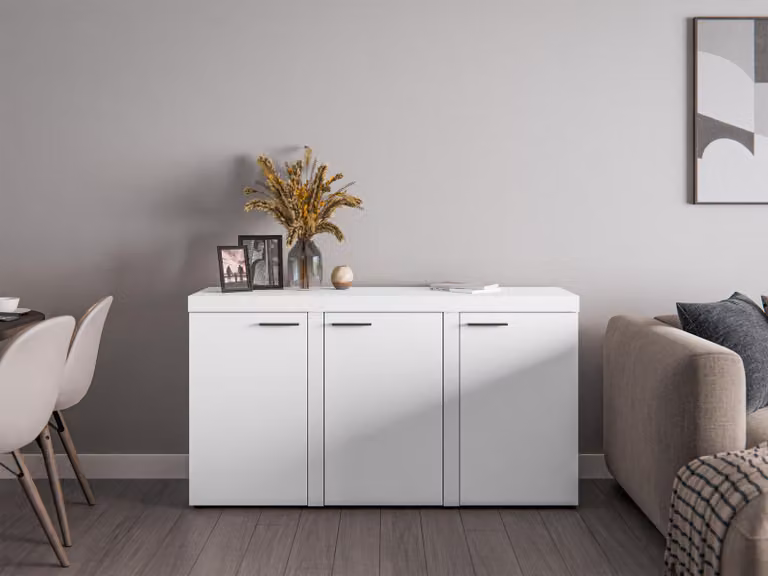 AX LIVING Kredens do salonu Spacoro 3T - Stylowy, nowoczesny w kolorze białym