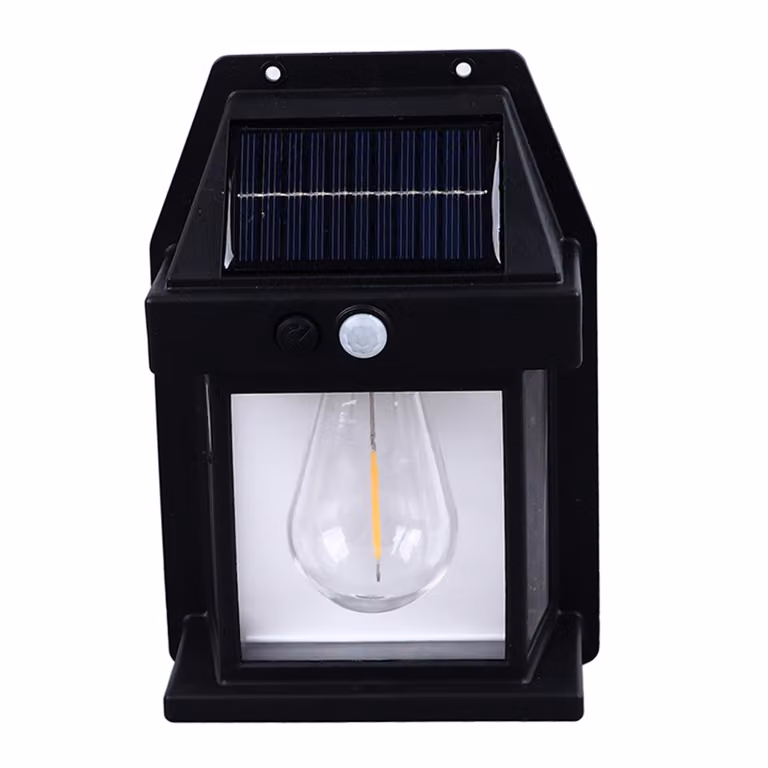 Zewnętrzny solarny kinkiet wolframowy, zewnętrzny kinkiet wolframowy LED, zewnętrzny solarny kinkiet ścienny, kinkiet zasilany energią słoneczną, zewnętrzne oświetlenie ścienne, zewnętrzne kinkiety ścienne
