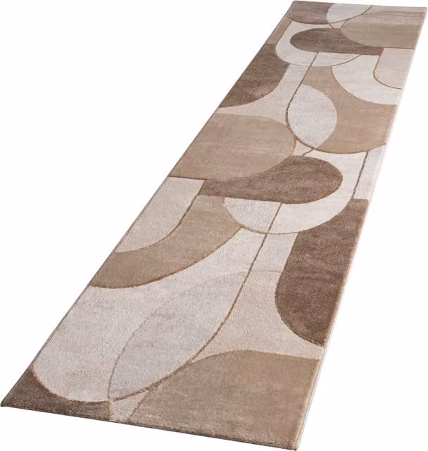 Dywan Tiana beżowy o wzorze geometrycznym, Szerokość: 80 cm, Długość: 300 cm