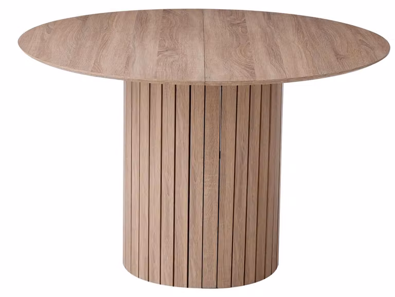 Stół jadalniany w stylu skandynawskim - stół z blatem szklanym - mały, do 120 cm - dla 4 osób - blat szklany - rama drewniana - nowoczesny, minimalistyczny styl - jasnobrązowy