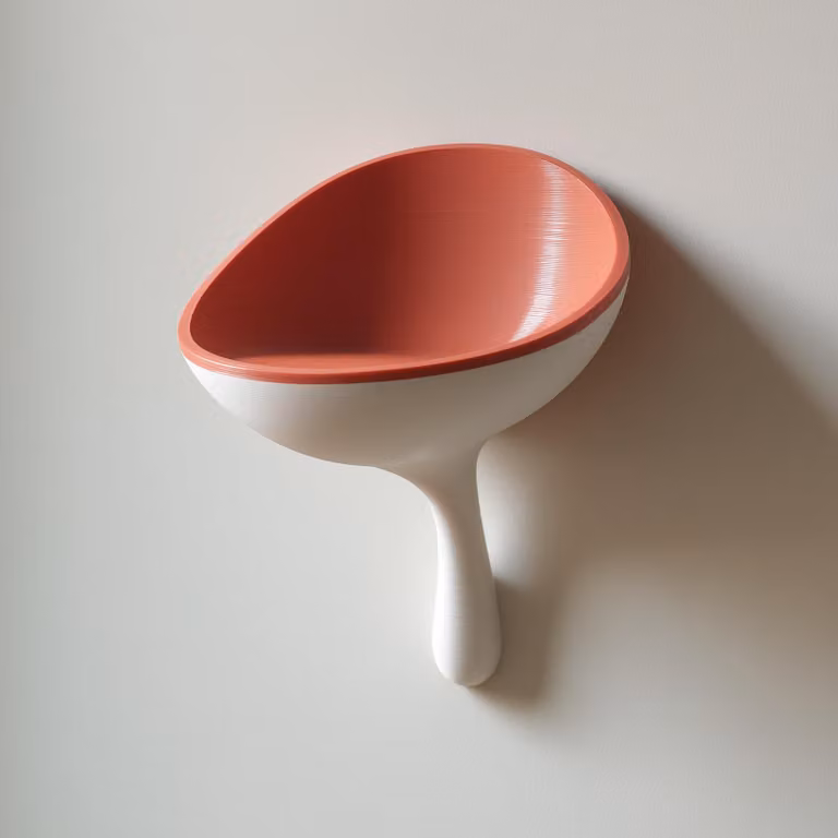 Decords 3D - Organizer ścienny do kluczy, półka ścienna w kształcie misy, 21 cm
