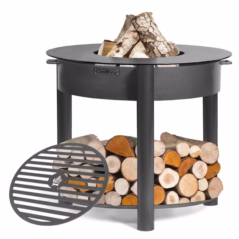 Miska ogniowa MONTANA XXL Ø80 cm + płyta grillowa Ø78 cm ruszt Ø37 cm miejsce do grillowania ogród