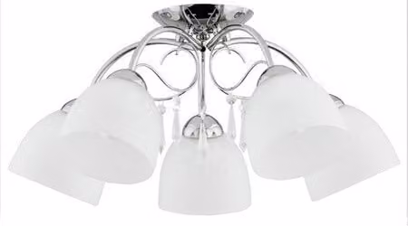 Lampa sufitowa dekoracyjna klasyczna 5 punktowa z kryształkami NATA 5xE27 15W ALF27715 Alfa