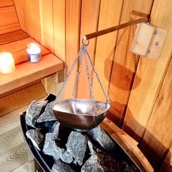 Kominka do aromaterapii sauny, wykonana ze stali nierdzewnej, pojemnik na olejki eteryczne, montaż na ścianie z regulowanym ramieniem. Akcesoria do sauny, przeznaczone do użytku osobistego lub w domowych spa. (Kwadratowa, 20...)