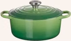 Brytfanna Le Creuset Signature wykonana z emaliowanego żeliwa, kolor zielony