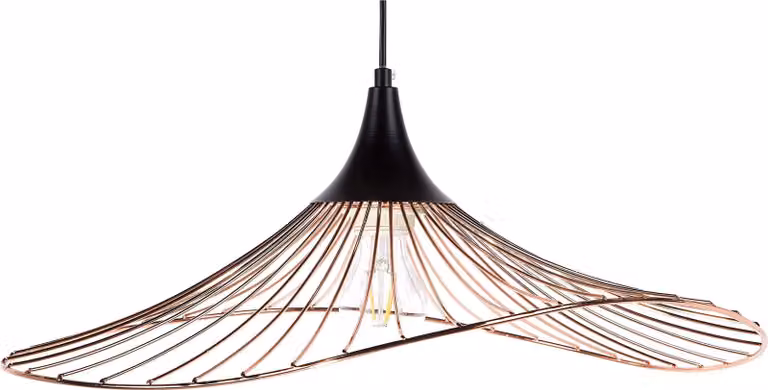 BELIANI Lampa sufitowa wisząca miedziana metalowy klosz industrialny design sypialnia kuchnia
