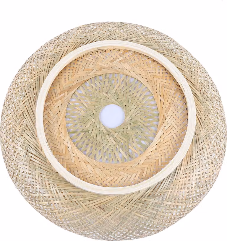 Lampa sufitowa korytarz salon sypialnia lampa efekt światła drewno bambus lampa sufitowa styl boho 50cm sypialnia salon lampa sufitowa
