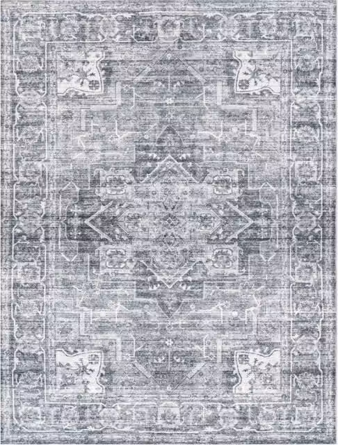 Dywan orientalny Cambria szary i beżowy, nadający się do prania, antyczny, W x S: 80 x 150 cm