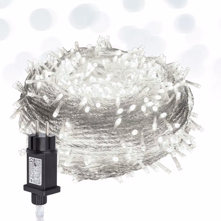 Jopassy 20M 200 lampek choinkowych LED zimna biel 8 trybów oświetlenia impreza ogród dekoracja zewnętrzna lampki choinkowe IP44