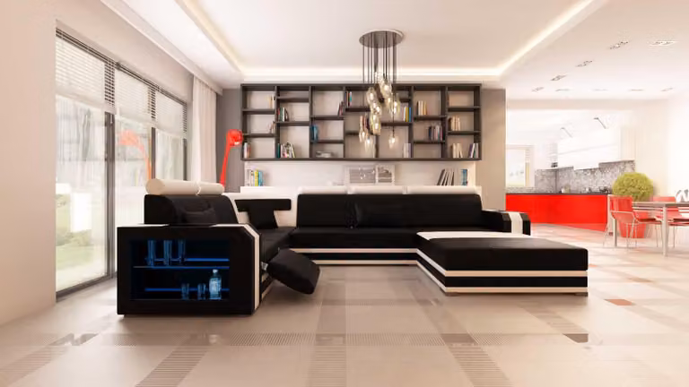 Sofa modułowe do salonu, narożnik, sofa w kształcie litery "U", sofa skórzana, komplet wypoczynkowy