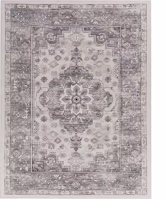 Dywan Sami szary 200 x 280 cm, prany, antypoślizgowy, wzór orientalny modern
