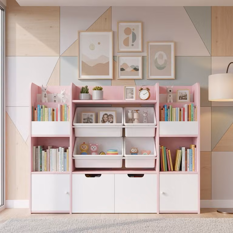 Szafka na książki - Regał z przegródkami - Szafka do przechowywania - Półka na książki - Komoda - Wielofunkcyjny design - Trwałe drewno