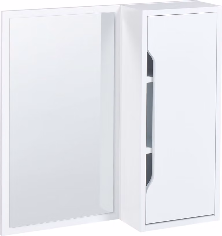 BELIANI Szafka łazienkowa wisząca z lustrem biała MDP 60 x 60 cm przechowywanie styl skandynawski