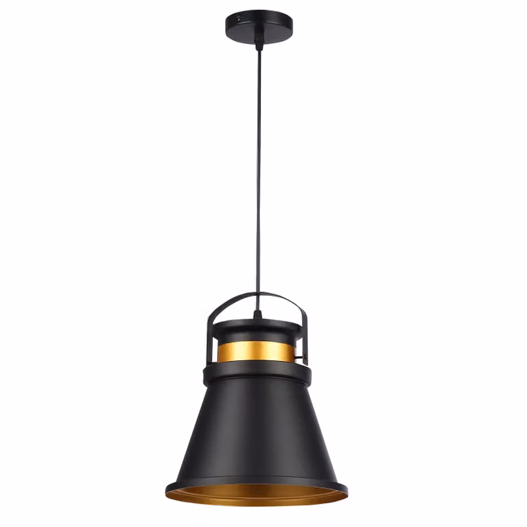 MasterLED lampa wisząca E27 czarna miedziana złota wewnętrzna Ø25cm lampa wisząca industrialny design kuchnia salon metal