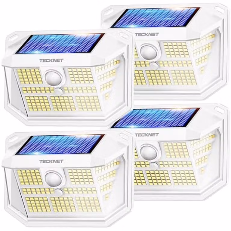 Solarna lampa zewnętrzna, 231 diod LED, klasa szczelności IP65, 3 tryby pracy, zestaw 4 sztuk