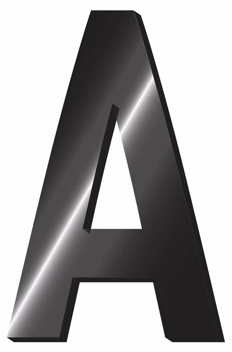 Legami - Naklejki metalowe, inicjały, litera "A", maksymalna szerokość 2,5 cm, wysokość 2,5 cm