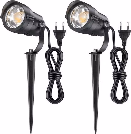Oświetlenie LED do ogrodu – reflektory zewnętrzne, lampy wpuszczane w ziemię – oświetlenie ogrodu – wodoszczelność IP65 – 2 sztuki – ciepła biel