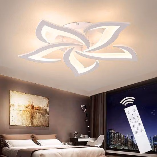 LED plafoniera, możliwość regulacji jasności (40-80W), sterowanie za pomocą pilota i aplikacji, zmiana kolorów, nowoczesna lampa do salonu, oświetlenie sufitowe do sypialni i salonu