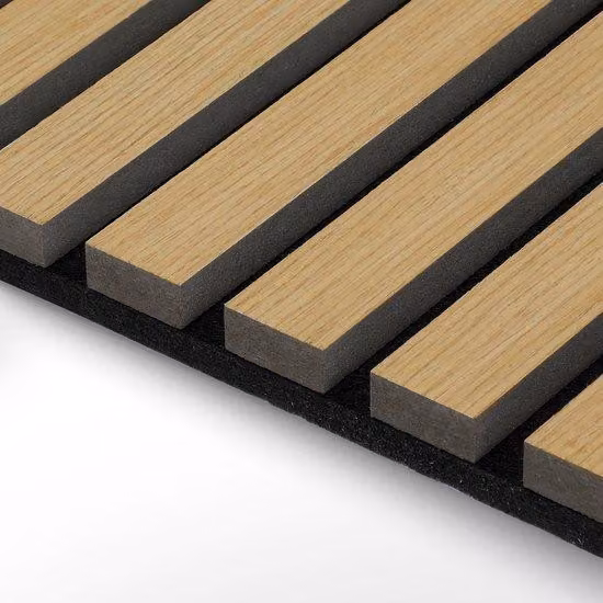 Akustyczny panel ścienny z drewna dębowego - czarny - 60 x 120 x 2,1 cm