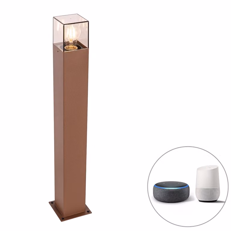 Inteligentna lampa stojąca ogrodowa brązowa rdza 70 cm w tym Wifi P45 - Denmark