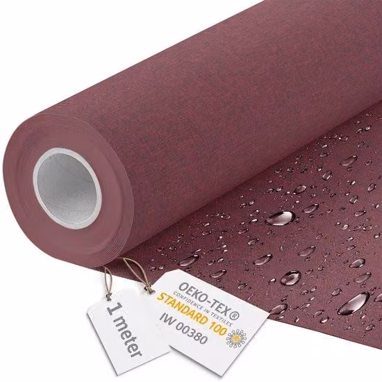 DreamRoots Canvas Waterdicht – tkanina meblowa na metry, imitacja płótna, szerokość 160 cm – tkanina hydrofobowa 220 g/m² 600D – tkanina markizowa wodoodporna na metry, Fiery Aurora 1M