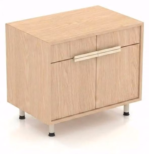 Wysokiej jakości, beżowa komoda nocna, designerskie meble do salonu, drewno
