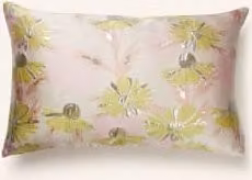 Dekoracyjna poszewka na poduszkę Dagny z błyszczącą przędzą, wzór floralny, kolor beige, różowy i zielony, wymiary: 40 x 40 cm