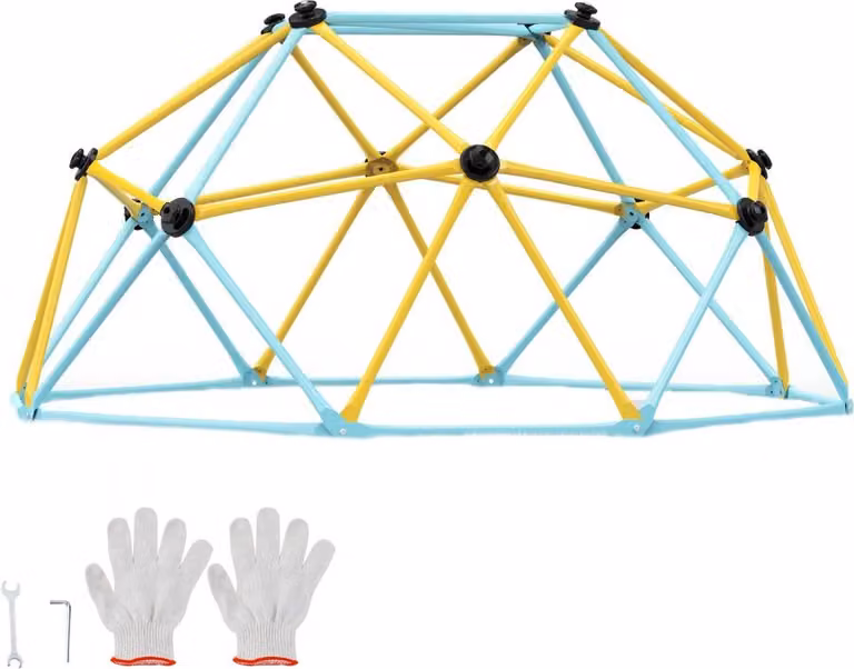 Kopuła wspinaczkowa 1,80 m - Geometryczne centrum zabaw dla dzieci w wieku 3-9 lat - Rama wspinaczkowa o nośności 272 kg - Uchwyt do wspinaczki - Sprzęt do zabawy w ogrodzie i na podwórku