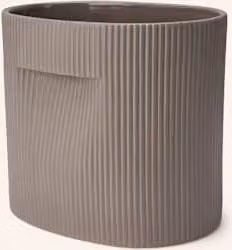 Doniczka ceramiczna Muuto Ridge w kolorach beige, grey i brown