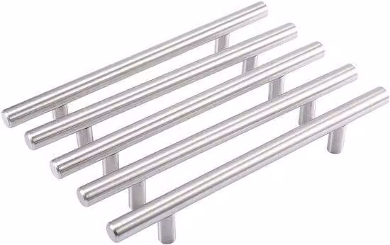20 szt. ze stali nierdzewnej uchwyty drzwiowe, 12mm Średnica, 128mm Odległość serca na półprzewodnik, nadaje się do mebli i kabin