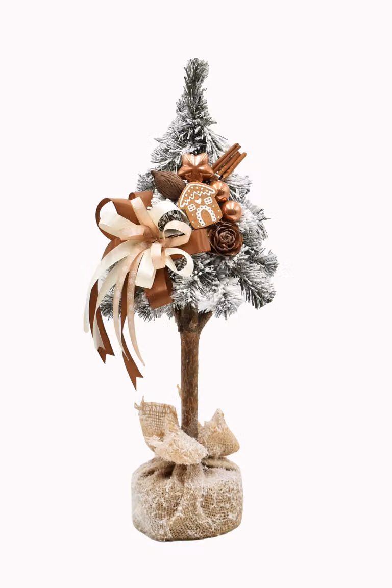 PINUS COMPANY | Mini choinka - 50 cm - cappuccino - ręcznie robiona - elegancka dekoracja