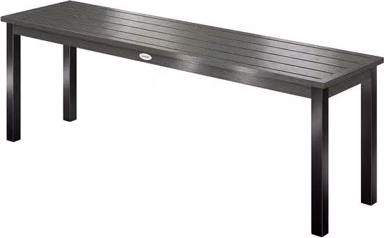 Ławka ogrodowa metalowa - Ławka zewnętrzna imitująca drewno - Komfortowy wypoczynek na świeżym powietrzu - Solidna, stalowa konstrukcja - Szerokość 130 cm - Kolor: szary