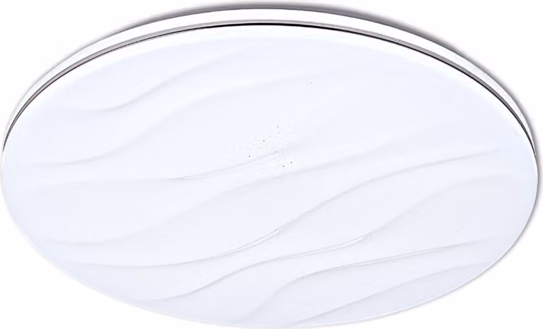 Plafon LED okrągły z pilotem DESERT biały chromowany 48W Odcienie bieli 5200lm tworzywo sztuczne wym:6,5x38x38cm IP20 Polux