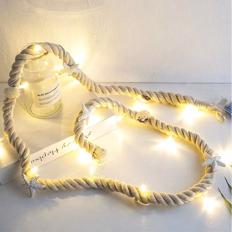 Świąteczna lampka LED z 15 diodami, idealna do dekoracji stołu, kolor granatowy - 1,5 metra, zasilana bateriami, do użytku zewnętrznego, moc 6 W