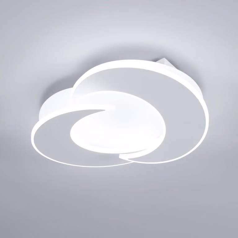 Oświetlenie sufitowe LED, 36 W, podwójny motyw półksiężyca, 40x30 cm, białe