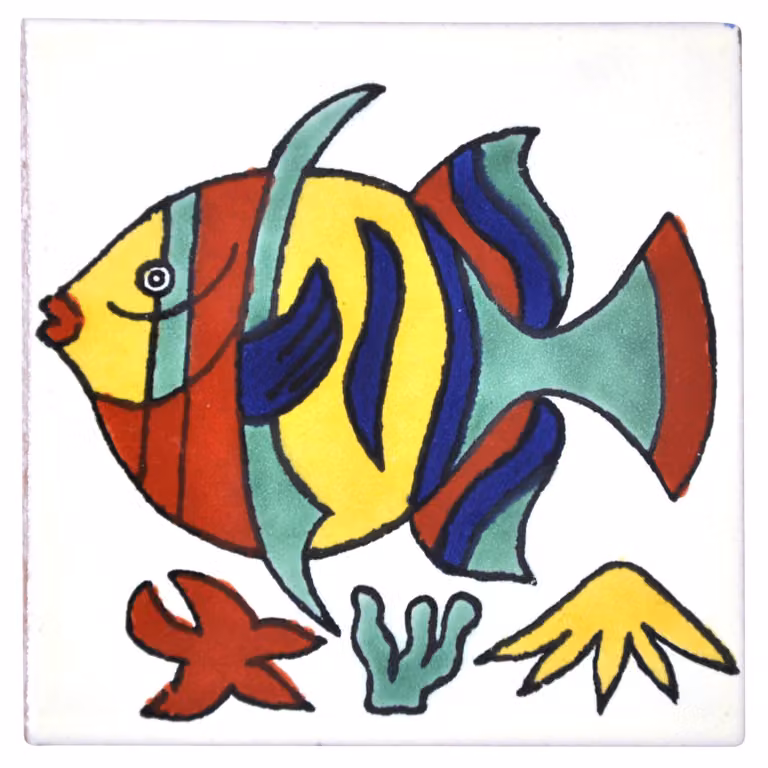 Meksykańskie płytki ceramiczne, 10,5 cm, ręcznie robione, zestaw 10 sztuk